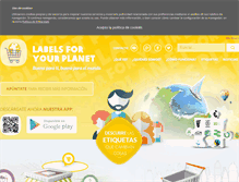 Tablet Screenshot of labelsforyourplanet.com